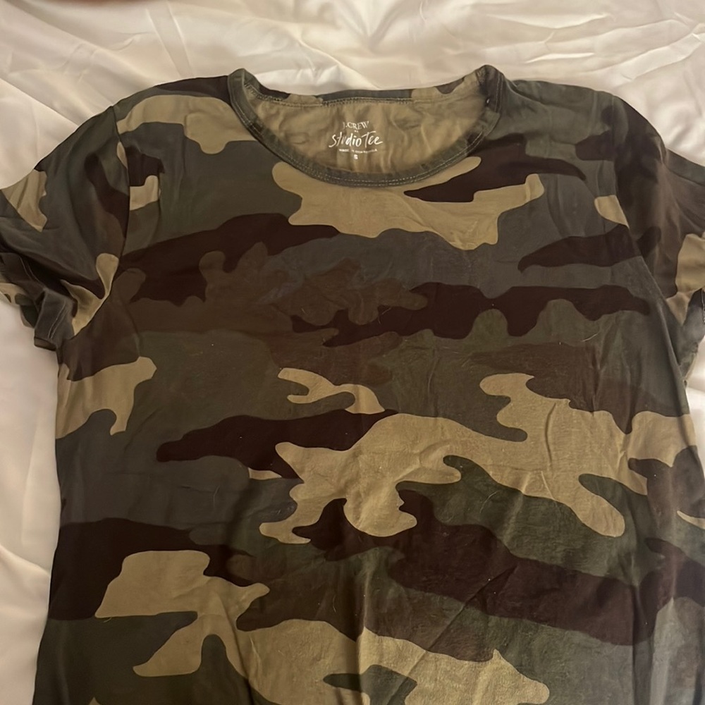 Camo studio tee, Jcrew factory
